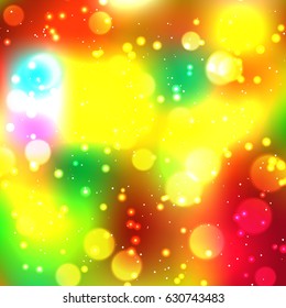 Festive elegant abstract background with bokeh lights and stars Texture