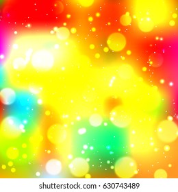 Festive elegant abstract background with bokeh lights and stars Texture