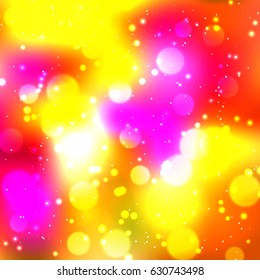 Festive elegant abstract background with bokeh lights and stars Texture