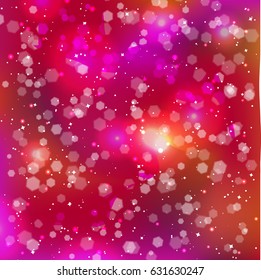 Festive elegant abstract background with bokeh lights and stars. Texture