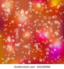 Festive elegant abstract background with bokeh lights and stars. Texture