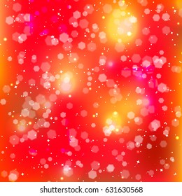 Festive elegant abstract background with bokeh lights and stars. Texture