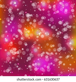 Festive elegant abstract background with bokeh lights and stars. Texture