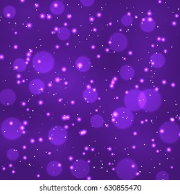 Festive elegant dark abstract background with bokeh lights and stars Texture