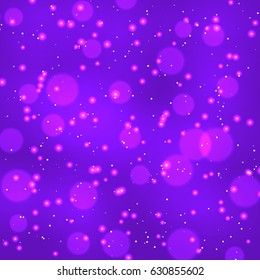 Festive elegant dark abstract background with bokeh lights and stars Texture