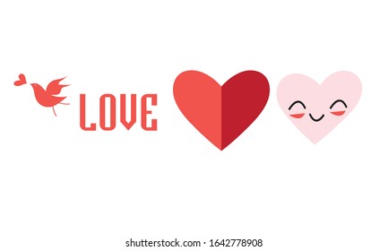 Elementos festivos del corazón para el día de San Valentín