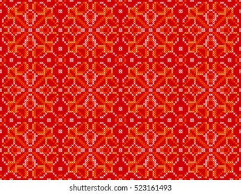 Festive Ethnic Seamless Pattern, Jacquard,Tapestry. Embroidered Handmade Cross-stitch Ornament for Textile Design,knitting, Knitwear, Greeting Cards,web page Background,Invitations,Wrapping,Wallpaper.