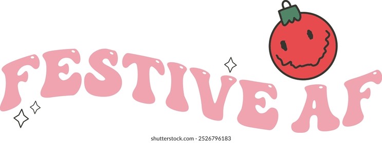 Festive fa - Retro Christmas Design, Retro Christmas Quotes Design