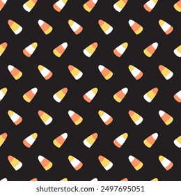 Festive Fall Sweets Corn Candies Pattern Art. Ideal for seasonal decor, textiles, or event themes, this design brings a touch of whimsy and sweetness to any project.