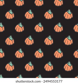 Festive Fall Sweets Pumpkin Candy Halloween Art. Ideal for seasonal decor, textiles, or event themes, this design brings a touch of whimsy and sweetness to any project.