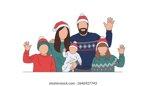 Festive Family Gathering Warm Holiday Cheers and Cheerful Greetings Exchanging Joyful Wishes Together