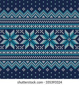 Festive And Fashionable Sweater Design. Seamless Knitted Pattern