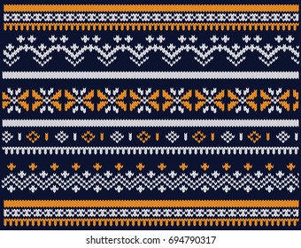 Festive and Fashionable Sweater Design. Seamless Knitted Pattern