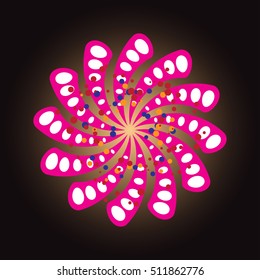 Festive firework background. Vector illustration.