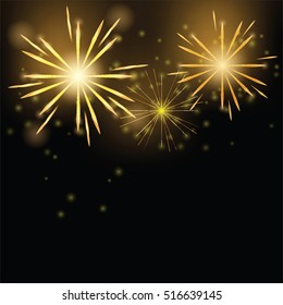 Festive firework background. Vector illustration.
