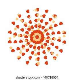 Festive firework bursting shape firework pictograms isolated
