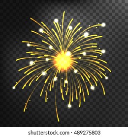 Festive firework bursting shape firework pictograms isolated