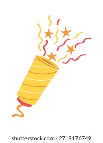 Festive firework confetti cracker design