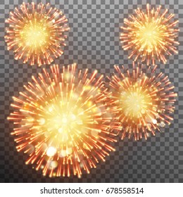 Festive Firework Effect Sparkling Against Transparent Background. And Also Includes EPS 10 Vector