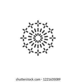 Festive firework outline icon. linear style sign for mobile concept and web design. Firework bursting simple line vector icon. Symbol, logo illustration. Pixel perfect vector graphics