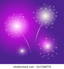 Festive fireworks, abstract vector illustration.
