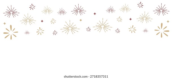 Festliches Feuerwerk Burst Dekorative Elemente Vektor