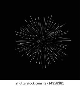 Ilustração de explosão de fogos de artifício festivos simbolizando a alegria da vitória da celebração e as festividades noturnas
