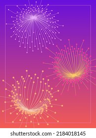 Festive fireworks for holiday and celebration background design.