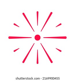 Festive fireworks. Icon. Vector illustration.