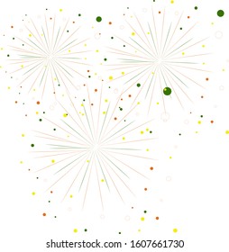 Festive firework.White background. Vector illustration.