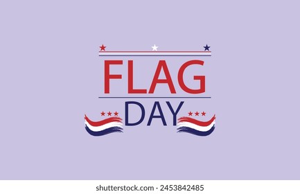 Texto del día de la bandera festiva con la ilustración de la bandera de EE.UU.
