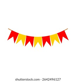 Festive flag garland vector illustration