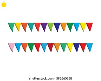 festive flags, icon, vector illustration eps10