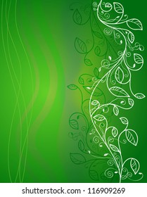 Festive floral green background