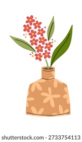 Festive floral stem in vase