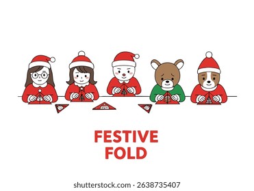 Festive Folding Fun with Santa Hats and Paper