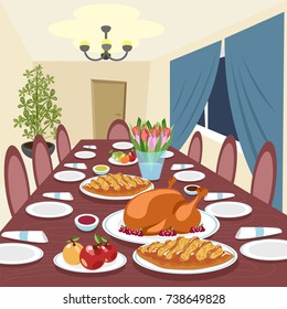 festive food table