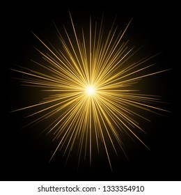 Festive frame with shining star on a dark background. Frame, template, card/ Vector, eps 10