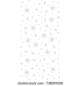 Festive frame with snowflakes on a white background. For posters, postcards, greeting for Christmas, new year. Vector illustration.
