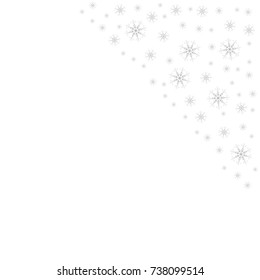 Festive frame with snowflakes on a white background. For posters, postcards, greeting for Christmas, new year. Vector illustration.
