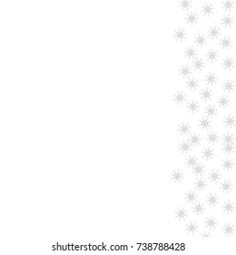 Festive frame with snowflakes on a white background. For posters, postcards, greeting for Christmas, new year. Vector illustration.