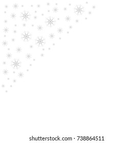 Festive frame with snowflakes on a white background. For posters, postcards, greeting for Christmas, new year. Vector illustration.