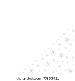 Festive frame with snowflakes on a white background. For posters, postcards, greeting for Christmas, new year. Vector illustration.