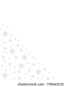 Festive frame with snowflakes on a white background. For posters, postcards, greeting for Christmas, new year. Vector illustration.
