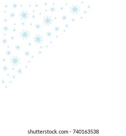 Festive frame with snowflakes on a white background. For posters, postcards, greeting for Christmas, new year. Vector illustration.