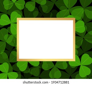 Festive frame for St. Patrick's day. For invitation, sale, website.  Stock vector illustration. 