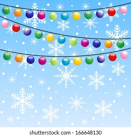 festive garland, background for a design,vector illustration