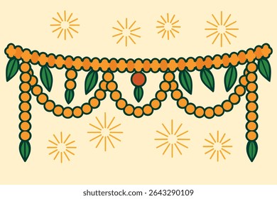 Festive Garland A Decorative Floral Toran for Indian Celebrations