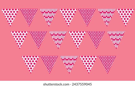 Festive garland.
Vector holiday garland with 3 patterns.
Beautiful children's garland