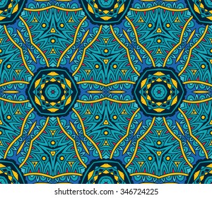 festive geometric kaleidoscopic seamless pattern ethnic tribal background